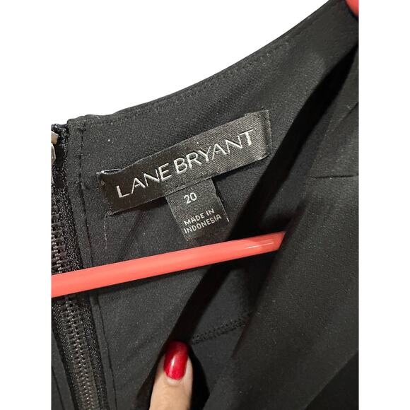 Size 20 Lane Bryant Lena Ankle Wide Leg Jumpsuit black - Picture 3 of 7